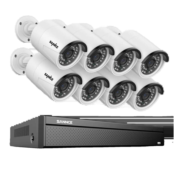 Sikkerhedssystem, 5MP HD opløsning, natvisionsteknologi, Ingen, 16CH 8 stk 5MP