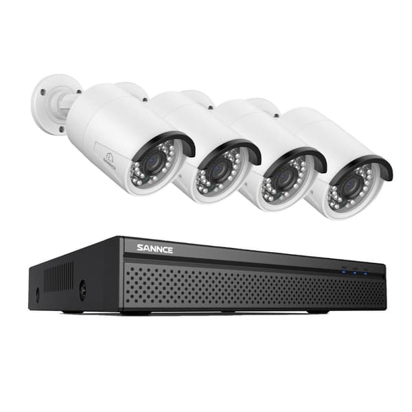 Sikkerhedssystem, 5MP HD opløsning, natvisionsteknologi, 2T, 8CH 4 stk 8MP