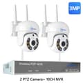 Miniatyrbild 2 av 2: Trådlöst CCTV-system, 10CH NVR, AI-mänsklig detektion,4T, 10CH 3MP med 2 PTZ