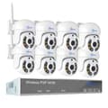 Miniatyrbild 1 av 2: Trådlöst CCTV-system, 10CH NVR, AI-mänsklig detektion,10CH 3MP med 8 PTZ, 4T