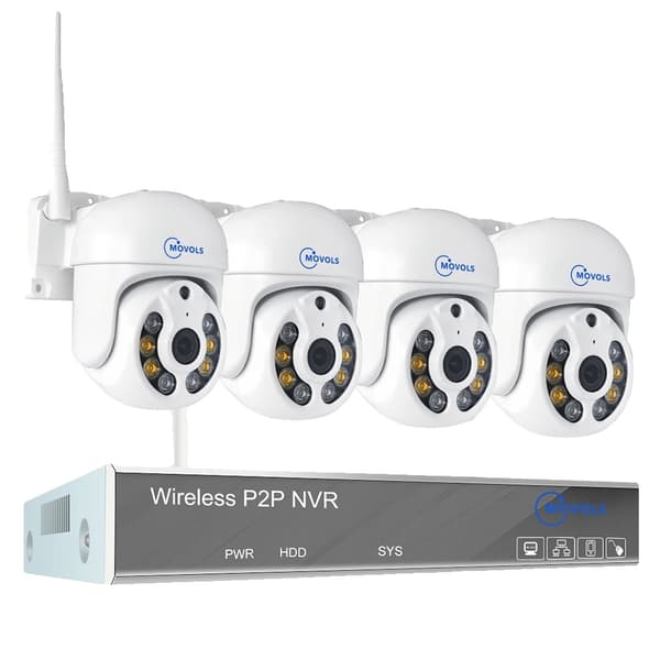 Langaton CCTV-järjestelmä, 10CH NVR, AI-humanoiditunnistus,1T, 10CH 5MP 4 PTZ:llä