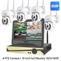 Miniatyrbillede 2 af 2: Trådløst CCTV-system, 10CH NVR, AI menneskelig detektion,10CH 3MP Skærm, Ingen