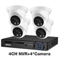 Miniatyrbillede 2 af 2: Sikkerhedskamera system, 8MP 4K opløsning, AI farve natvision, , 4CH NVR and 4 Camera, 1T