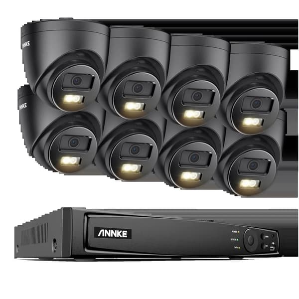 Netværk Video Sikkerhedssystem, 5MP Ultra HD Opløsning, 8 Kanal Live Overvågning,8CH 8 stk. kamera, Ingen