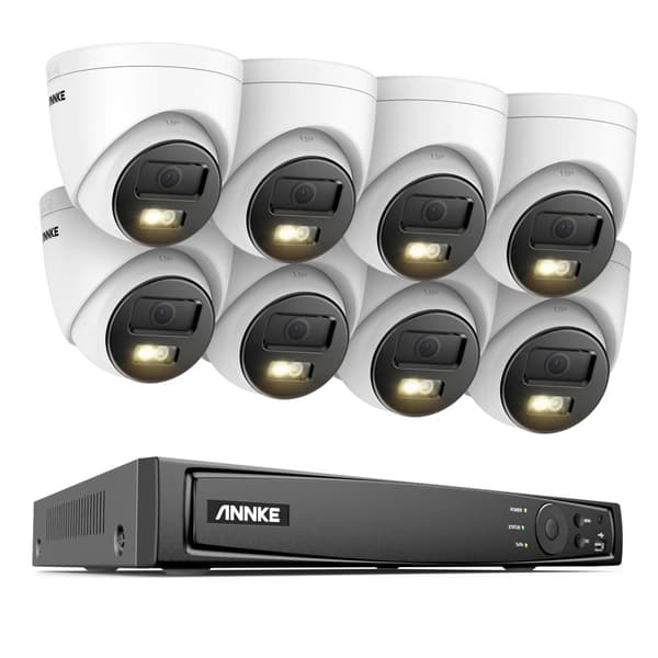 Netværk Video Sikkerhedssystem, 5MP Ultra HD Opløsning, 8 Kanal Live Overvågning,8CH 8Pcs Kamera-a, Ingen