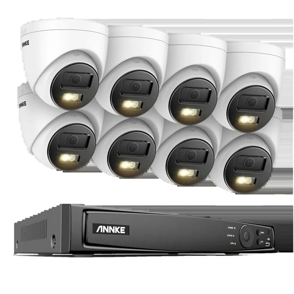 Netværk Video Sikkerhedssystem, 5MP Ultra HD Opløsning, 8 Kanal Live Overvågning,8CH 8Pcs Kamera-a, Ingen