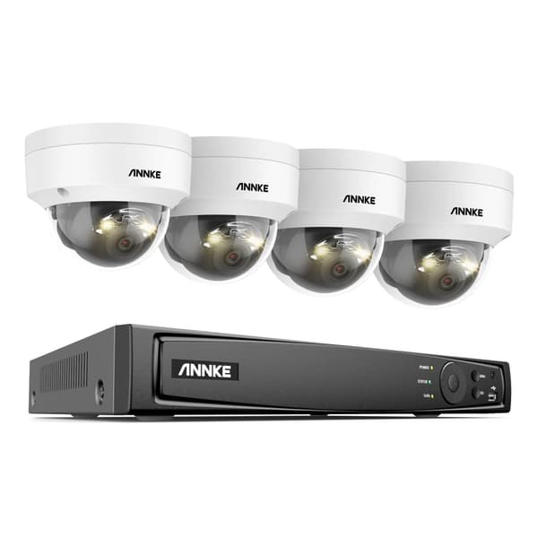 8CH Overvågningskamera System, 12MP Opløsning, Smart Menneske- og Køretøjsdetektion,8CH 4Pcs Kamera-c, 4T