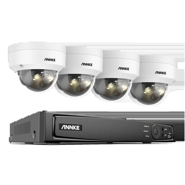8CH Overvågningskamera System, 12MP Opløsning, Smart Menneske- og Køretøjsdetektion,8CH 4Pcs Kamera-c, 4T