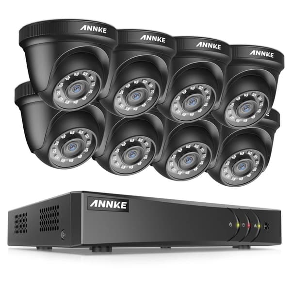 ANNKE Sikkerhedssystem, 2MP Opløsning, 8CH Indgang, HD Video Komprimering,DW81KD-58BL, 1T1T
