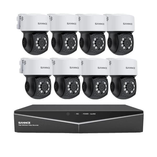 Turvakamera, 2MP resoluutio, yökuvaus, Ei mitään, 8-kanavainen DVR 8 kpl Kts