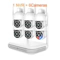 Miniatyrbillede 1 af 2: WiFi Kamera System, PTZ 8X Zoom, Smart AI Menneske Detektion, Ingen, 8CH NVR og 6 kameraer