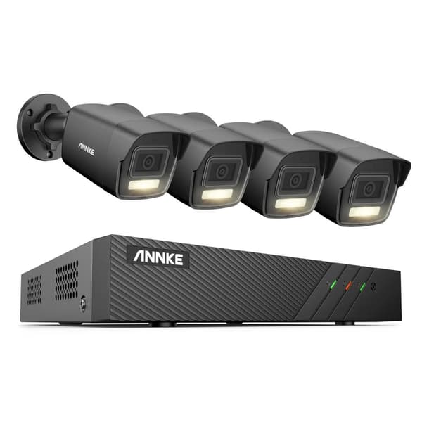 IP Sikkerhedskamera System, Smart Dual-Lys, 6MP HD Kvalitet,8CH 4Pcs Kits I51EG, 1T