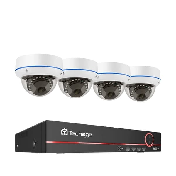 POE Kamera System, Menneske Detekter, Lydoptagelse, Ingen, 4MP 8CH NVR 4 Kamera