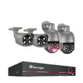 Miniatyrbillede 1 af 2: 8CH POE Sikkerhedskamera System, HD 5MP Opløsning, Menneskeopdagelsesfunktion,8CH NVR 4 Kamera, 1T