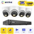 Miniatyrbillede 2 af 2: 12MP Sikkerhedskamerasystem, Ultra HD Opløsning, Avanceret Bevægelsesregistrering,Ingen, 4 stk. 3K type 1