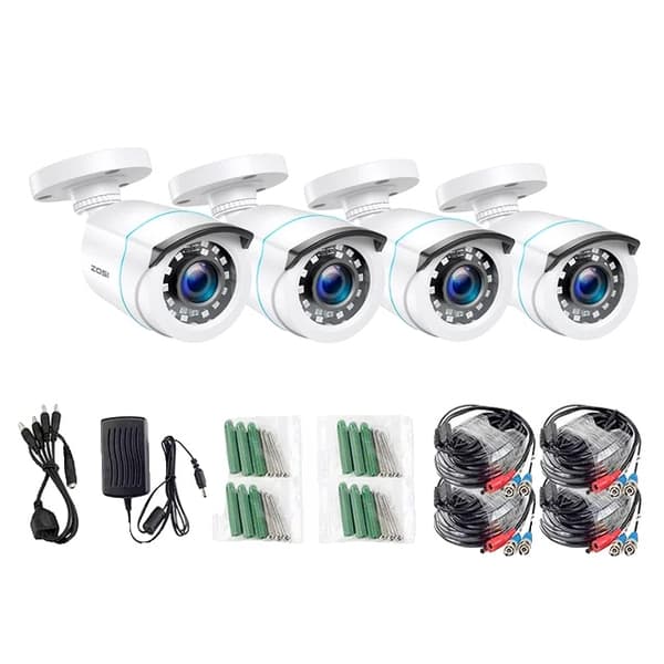 CCTV Sikkerhedskamera, Natvision, Udendørs Overvågning, Hvid, 1080p