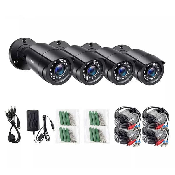 CCTV Sikkerhedskamera, Natvision, Udendørs Overvågning, Sort, 1080p