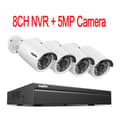 Miniatyrbild 2 av 2: Övervakningssystem med CCTV, 5MP/3MP upplösning, IP66 vattentät, 4 st 5MP, Ingen