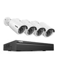 Miniatyrbild 1 av 2: Övervakningssystem med CCTV, 5MP/3MP upplösning, IP66 vattentät, 4 st 5MP, Ingen