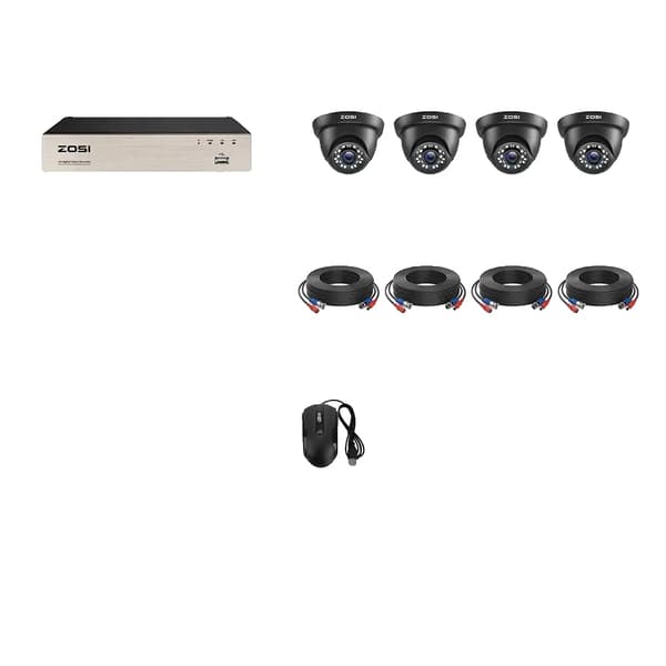 Sikkerhedskamera system, 8CH DVR optager, indendørs udendørs kameraer, N type, Ingen