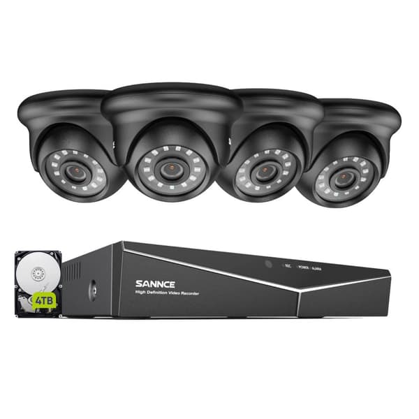 Overvågningskamera System, 1080P Opløsning, Natvision, 4PCS 4TB