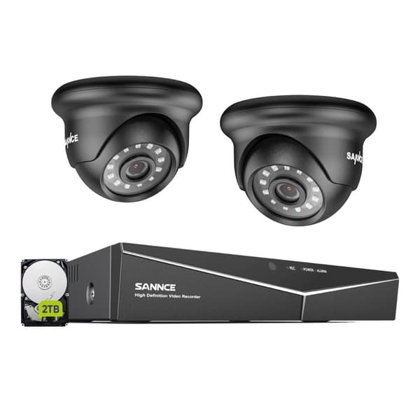 Overvågningskamera System, 1080P Opløsning, Natvision, 2PCS 2TB