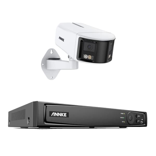 Netværk Video Sikkerhedssystem, 8MP HD Opløsning, 180° Panoramisk Udsigt,8CH 1Stk NVR Kits, 1T