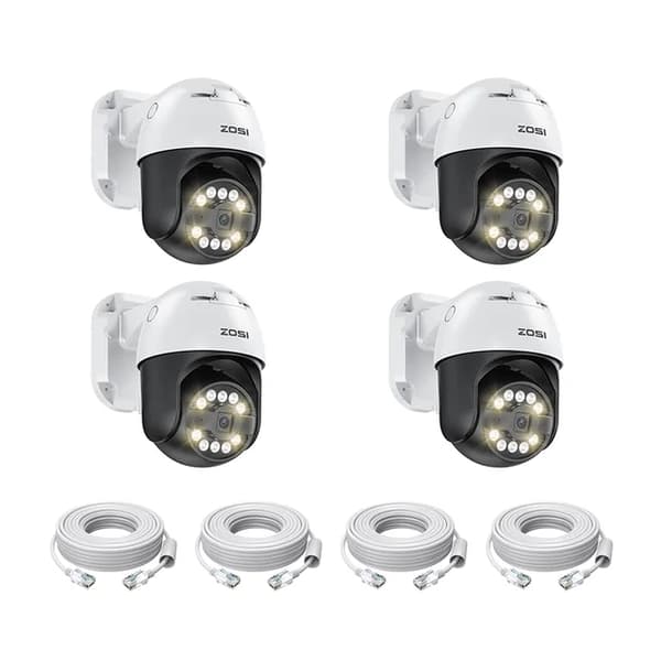 Sikkerhedskamera, 5MP opløsning, PTZ-funktionalitet, , 4PCS 5MP Cameras