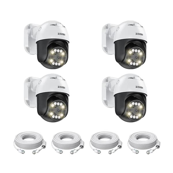Sikkerhedskamera, 5MP opløsning, PTZ-funktionalitet, , 4PCS 5MP Cameras