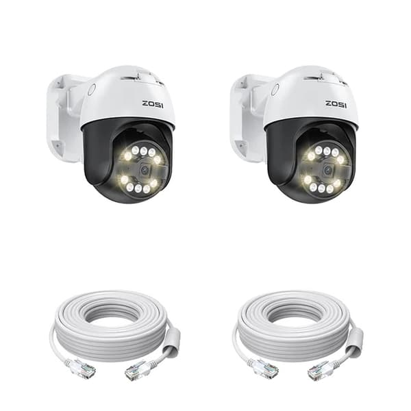 Sikkerhedskamera, 5MP opløsning, PTZ-funktionalitet, , 2PCS 5MP Cameras