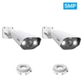 Miniatyrbild 2 av 2: Bullet POE-kamera, Smart mänsklig fordonssökning, Färgnattsvision, 5MP 2-pack