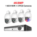 Miniatyrbillede 2 af 2: 8CH NVR Sikkerhedssystem, 8MP Dobbeltlinse Kameraer, Smart Menneskeopdagelse,Ingen, 8CH NVR 4 stk. kameraer
