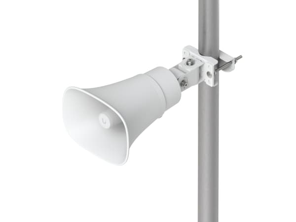 UBIQUITI AI HORN SPEAKER ALL-WEATHER POE 120 DB HORN SPEAKER WITH ADVANCED AI ALERT FUNCTIONALITY AND VERSATILE WALL, CORNER, AND POLE MOUNTING OPTIO