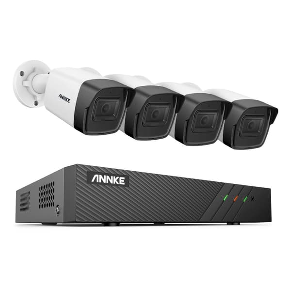Turvakamerajärjestelmä, 5MP resoluutio, 8 kanavan videotulo, MicroSD-tallennus,8CH NVR 4kpl Kamera-b, 2T
