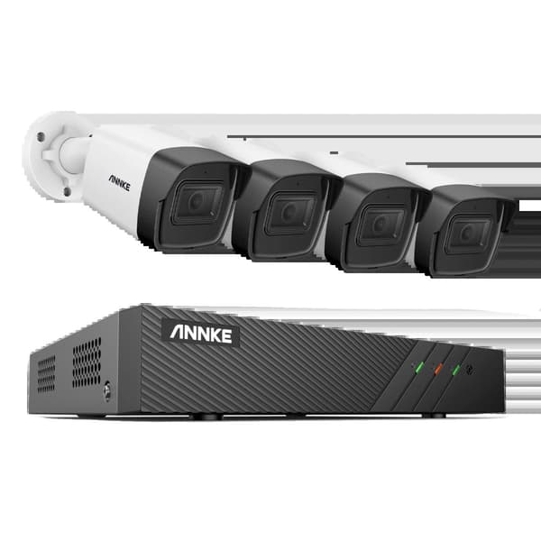 Turvakamerajärjestelmä, 5MP resoluutio, 8 kanavan videotulo, MicroSD-tallennus,8CH NVR 4kpl Kamera-b, 2T