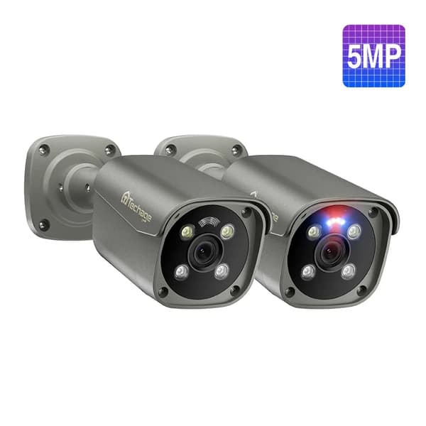 POE Kamera, Nattesyn, IR afstand 15m, Fjernadgang,2PCS 5MP POE KAMERA