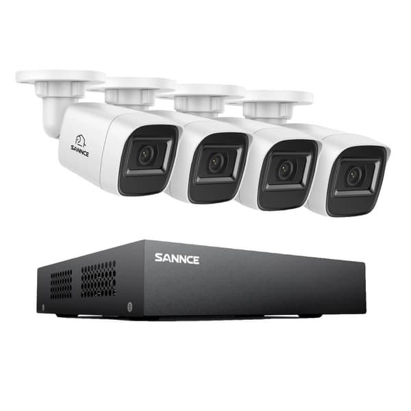CCTV-säkerhetssystem, 2MP-kameror, nattseende upp till 20 m, IP67 vattentålig,4T, 4st-a