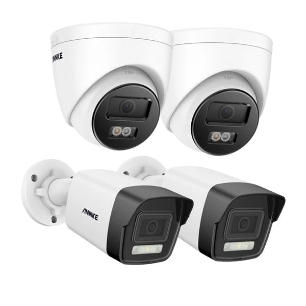 Sikkerhedskamera, 12MP opløsning, smart dual-lys, IP67 vurdering,4Pcs Kamera-b