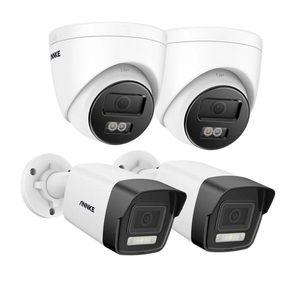 Sikkerhedskamera, 12MP opløsning, smart dual-lys, IP67 vurdering,4Pcs Kamera-b