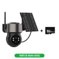 Miniatyrbillede 2 af 2: Udendørs trådløs solkamera, 4MP HD, IP66 vandtæt, tovejskommunikation,WiFI B Med 64G