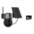Miniatyrbillede 1 af 2: Udendørs trådløs solkamera, 4MP HD, IP66 vandtæt, tovejskommunikation,WiFI B Med 64G