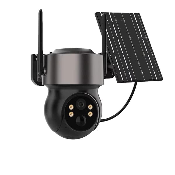 Udendørs trådløs solkamera, 4MP HD, IP66 vandtæt, tovejskommunikation,WiFI B Kamera