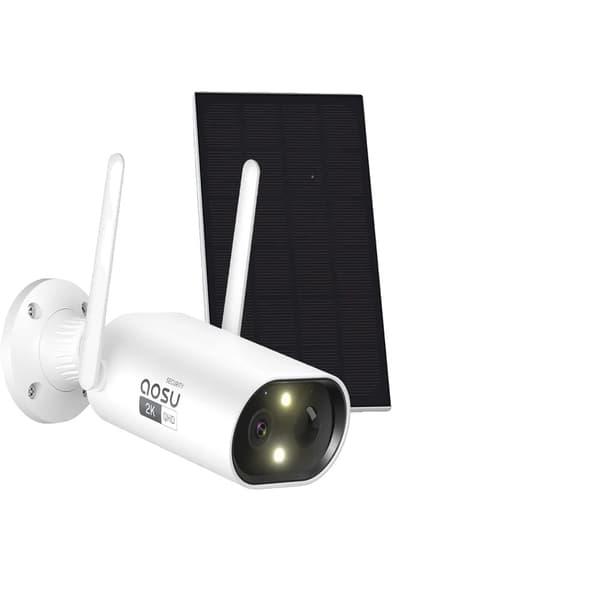 WiFi Solkamera, 3MP Upplösning, Nattseende upp till 10 meter, Vattentålig IP66,4mm, 8st, EU-plugg