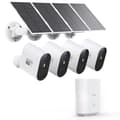 Miniatyrbillede 2 af 2: Trådløst solardrevet sikkerhedskamerasystem, 5MP UHD, 166° synsfelt, indbygget 32GB hukommelse,EU stik, HVID