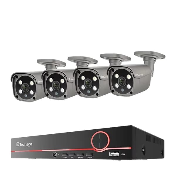 CCTV-system, 8CH NVR, 4 kameraer, tovejskommunikation,3T Indbygget HDD, 8CH NVR (4Kameraer)