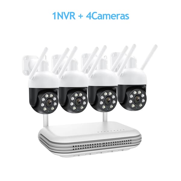 Övervakningssystem, 8CH NVR, MP-upplösning, intelligent detektion,8CH NVR 4 4MP KAMERA