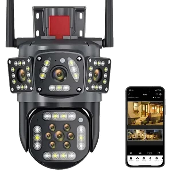 Sikkerhedskamera, 12MP, WiFi-forbindelse, Smart Tracking,EU stik, Kamera Tilføj 128G