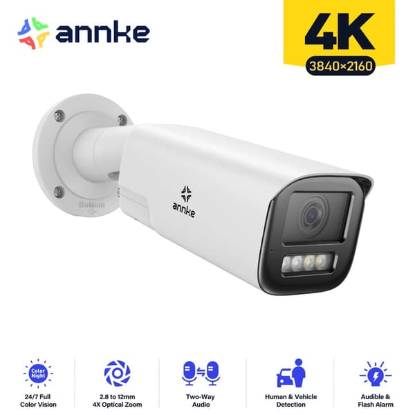 Smart Kamera, 4X Optisk Zoom, Nattesyn op til 50m, To-vejs Lyd,1PC I91DE