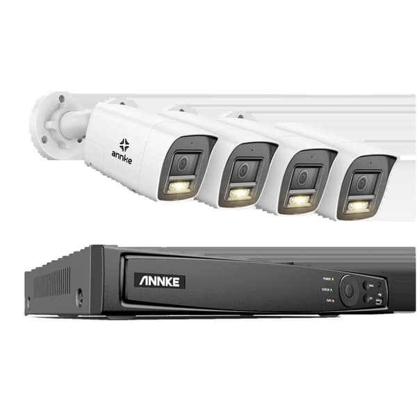 Sikkerhedskamerasystem, 12MP opløsning, HDMI op til 4K, 8-kanals understøttelse,Ingen, 8CH 4Pcs Kamera