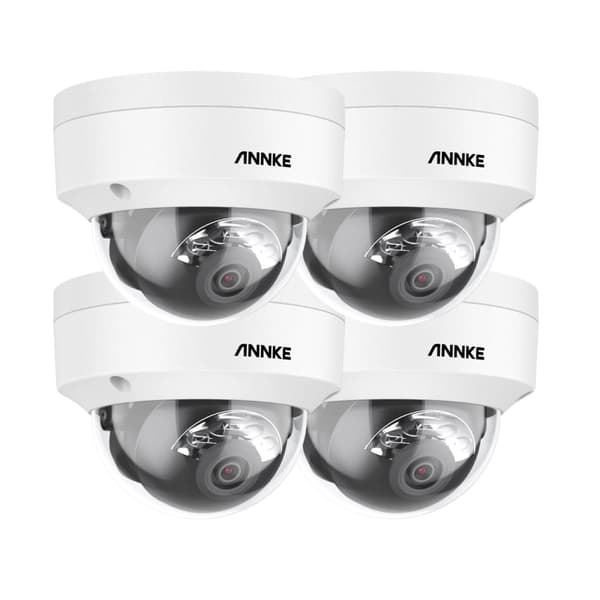 Säkerhetskamera, 12MP upplösning, smart dubbelbelysning, IP67 klassning,4Pcs Kamera
